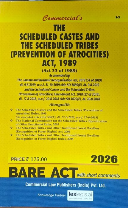 Scheduled Castes and Scheduled Tribes (Prevention of Atrocities) Act, 1989 with Rules (as amended in 2023)