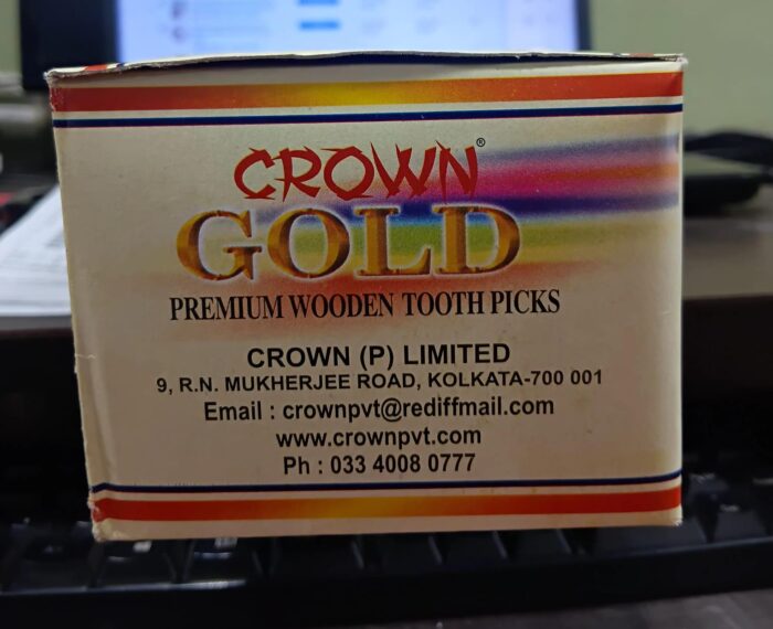 Crown Gold Premium Wooden Toothpicks Pack of 10 Boxes - Image 2